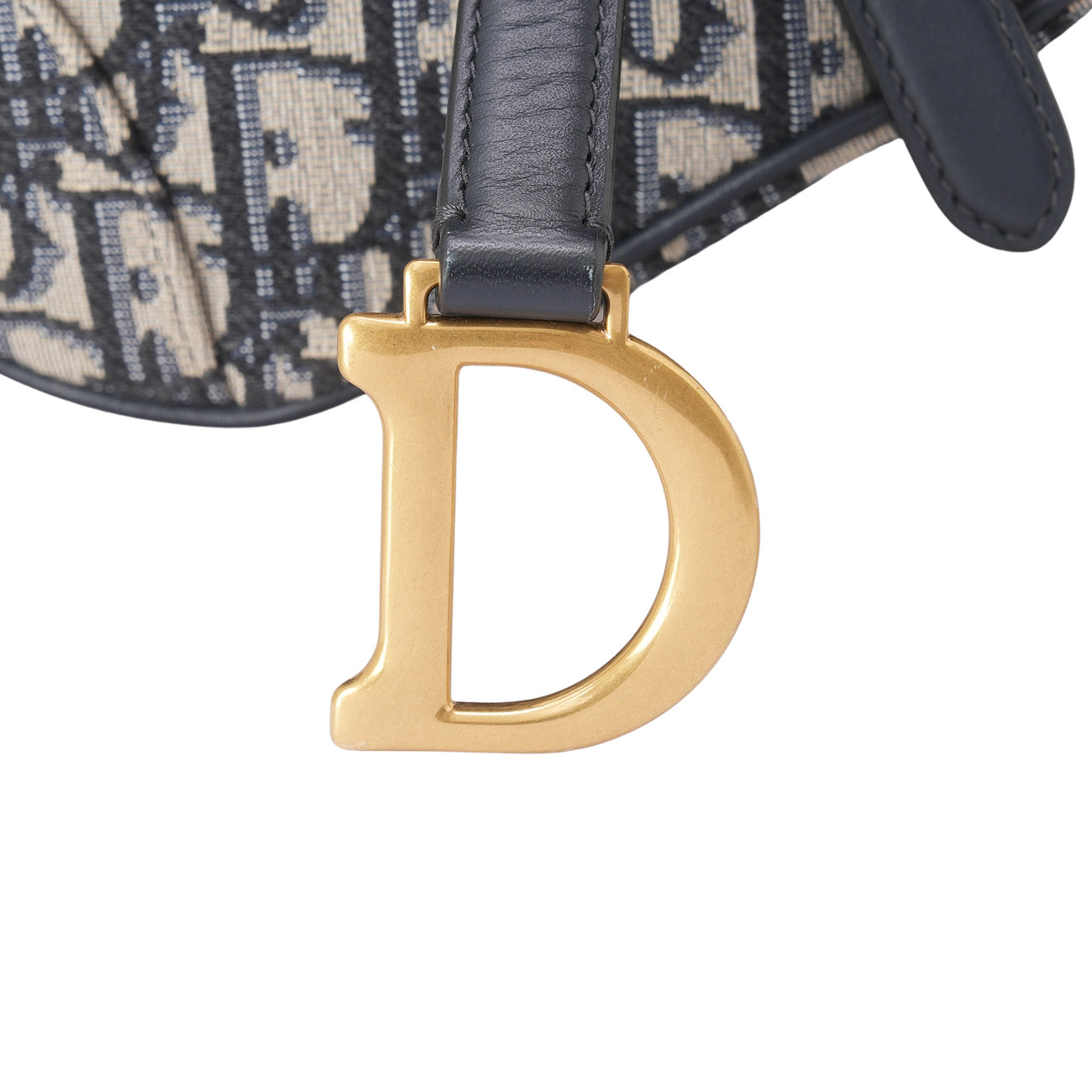 CHRISTIAN DIOR(USED)디올 오블리크 새들백 미니 & 자수스트랩